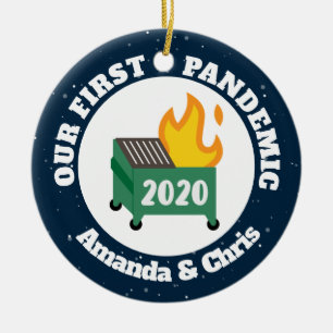 Ornamento De Cerâmica Nomes personalizados Nossa Primeira Pandemia 2020
