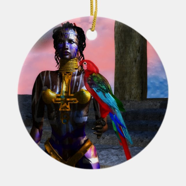 ORNAMENTO DE CERÂMICA NORA CYBER WARRIOR (Frente)