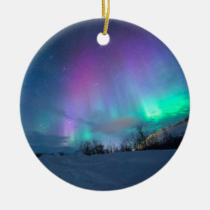 Ornamento De Cerâmica Norte Lights Norway Aurora Borealis