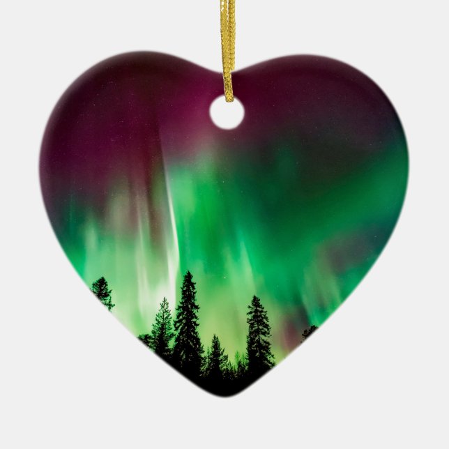 Ornamento De Cerâmica Nortes Aurora borealis (Frente)