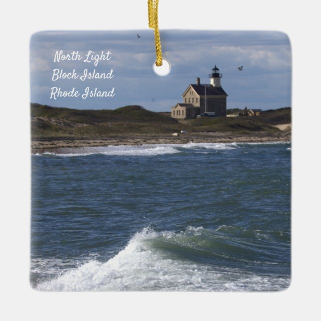 Ornamento De Cerâmica North Light Lighthouse Ornament  (Frente)