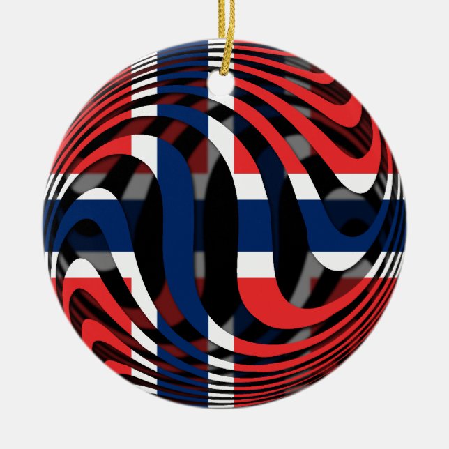 Ornamento De Cerâmica Noruega nº 1 (Frente)