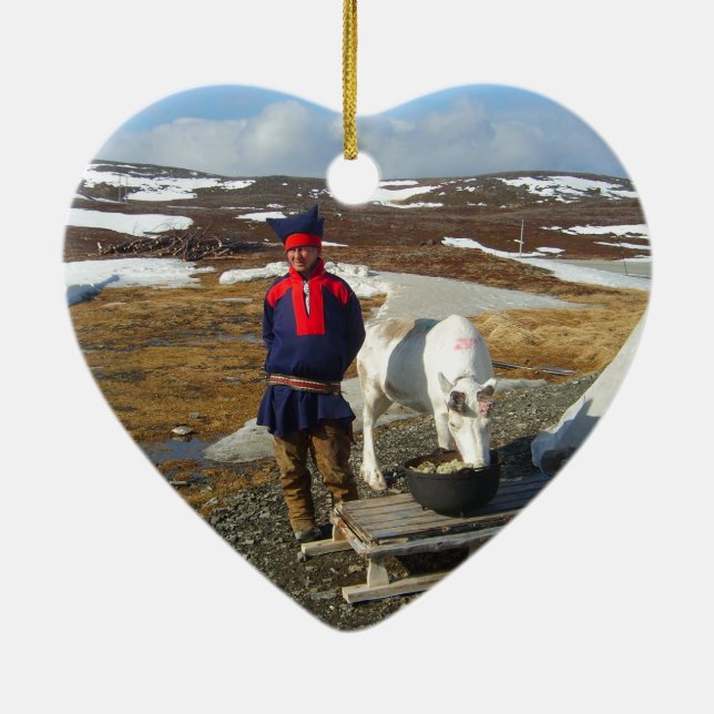 Ornamento De Cerâmica Noruega, pagamento de Sami em Lapland (Verso)