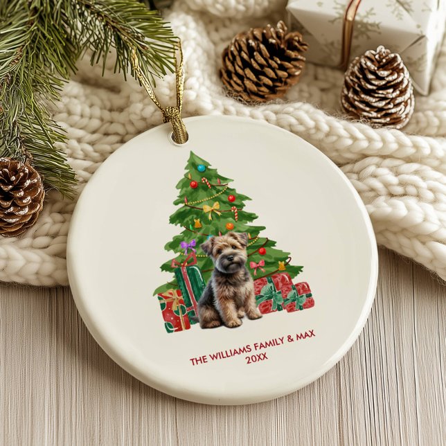 Ornamento De Cerâmica Norwich Terrier Dog Natal Personalizado (Criador carregado)