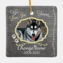 Ornamento De Cerâmica Nós amamo-lo perseguimos para sempre a lembrança