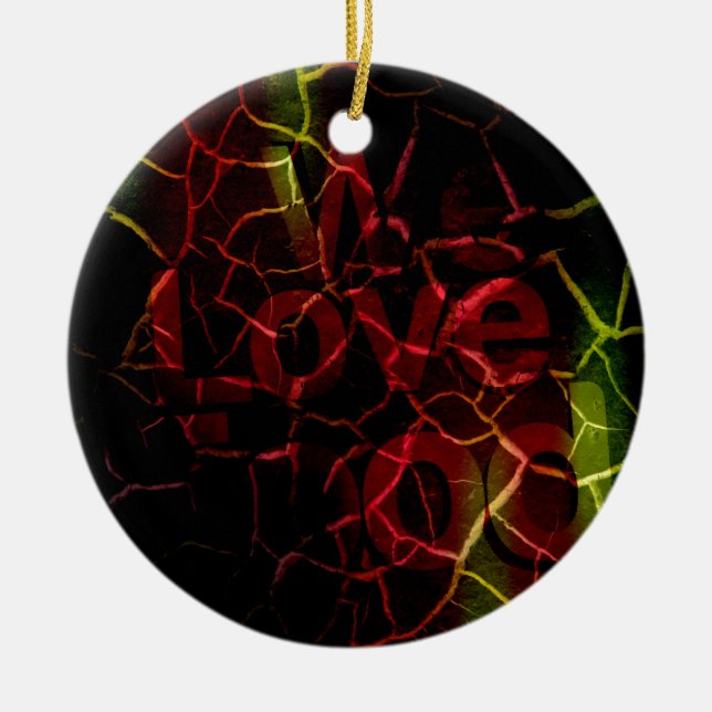 Ornamento De Cerâmica Nós amamos (Frente)