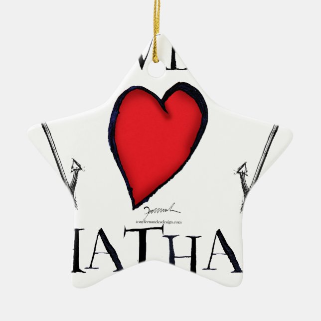 Ornamento De Cerâmica nós amamos o chatham (Frente)