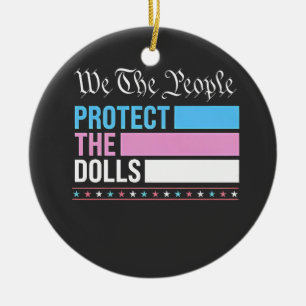 Ornamento De Cerâmica Nós, as Pessoas, protegemos o transgênero LGBT das