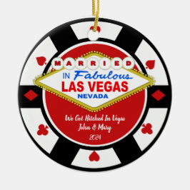 Ornamento De Cerâmica Nós nos Casamos no Ornament de Vegas