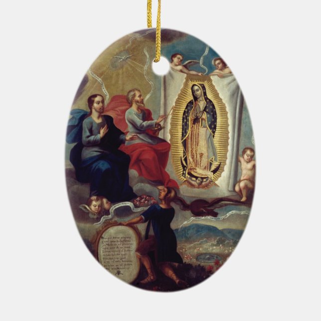 Ornamento De Cerâmica nossa dama de guadalupe (Verso)