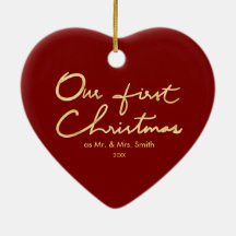 Nossa forma Dourado do coração do Newlywed do