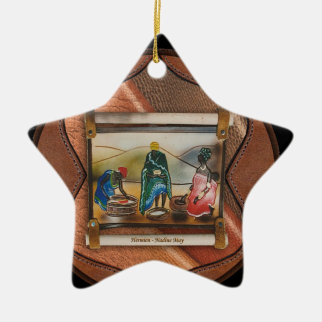 Ornamento De Cerâmica Nossa nação arco-íris (Frente)