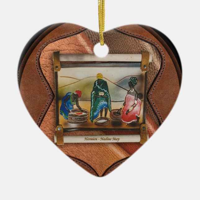 Ornamento De Cerâmica Nossa nação arco-íris (Frente)