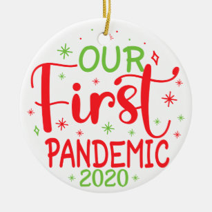 Ornamento De Cerâmica Nossa Primeira Pandemia 2020