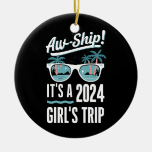 Ornamento De Cerâmica Nossa Que Barco É Uma Viagem De Meninas 2024 Cruze