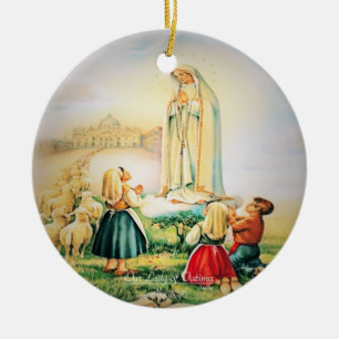 Ornamento De Cerâmica Nossa Senhora de Fátima 1917