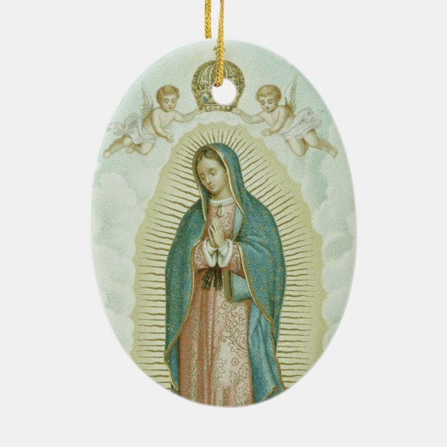 Ornamento De Cerâmica Nossa Senhora de Guadalupe (Verso)