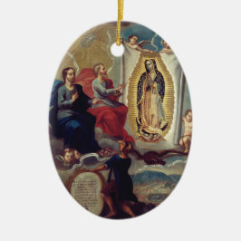 Ornamento De Cerâmica Nossa Senhora de Guadalupe | Lembrança Religiosa