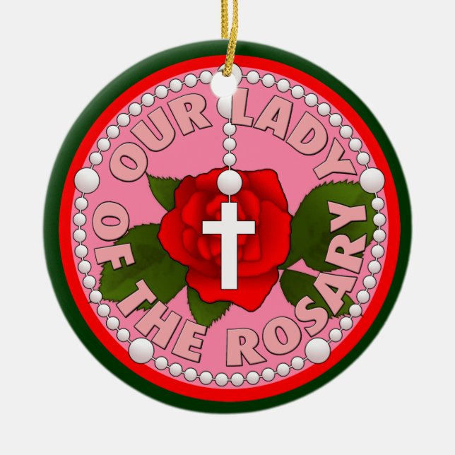 Ornamento De Cerâmica Nossa senhora do rosário (Frente)