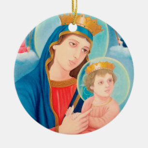Ornamento De Cerâmica Nossa Senhora Perpétua Ajuda Católica