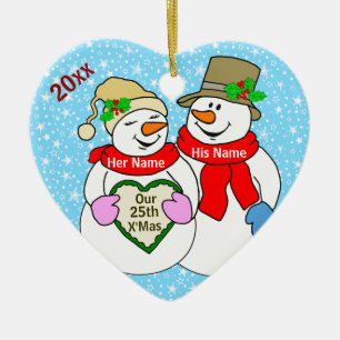 Ornamento De Cerâmica Nosso 25o Natal