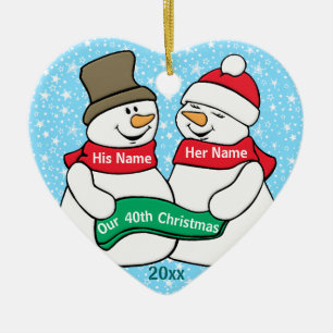Ornamento De Cerâmica Nosso 40th Natal