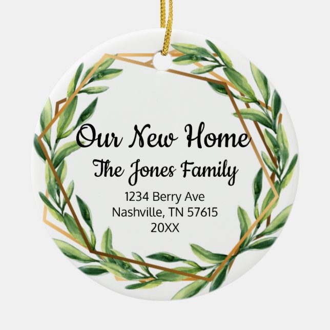 Ornamento De Cerâmica Nosso Novo Pedido Floral Novo Presente Doméstico (Frente)