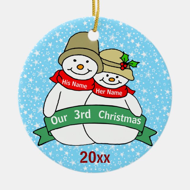 Ornamento De Cerâmica Nosso ó Natal (Frente)