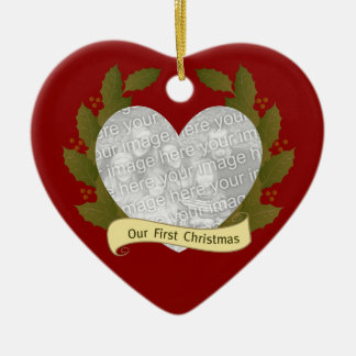 Ornamento De Cerâmica Nosso primeiro Natal