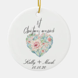 Ornamento De Cerâmica Nosso Primeiro Natal