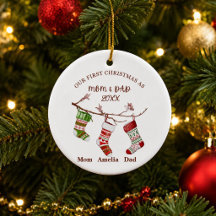 Nosso Primeiro Natal como Mamãe e Papai Personaliz