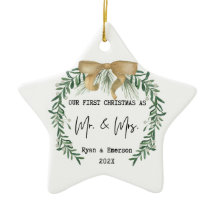 Nosso Primeiro Natal como Sr. e Sra. Holiday Wreat