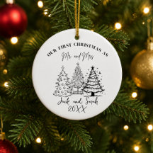 Nosso Primeiro Natal como Sr. e Sra. Personalizado