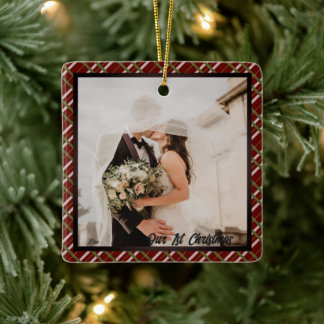 Ornamento De Cerâmica Nosso Primeiro Natal, Foto Personalizada