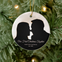 Nosso Primeiro Natal Juntos Casal Silhueta