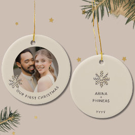 Ornamento De Cerâmica Nosso primeiro pedido de Natal