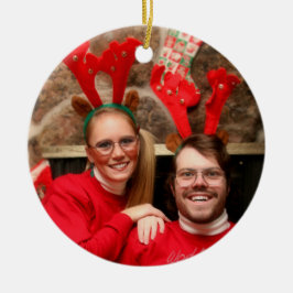 Ornamento De Cerâmica Nossos primeiros casais do Natal |
