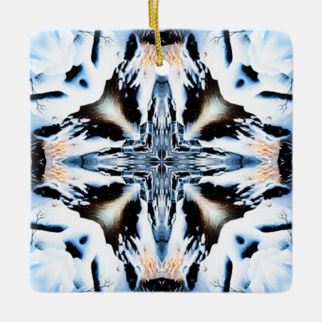 Ornamento De Cerâmica Nova Arte De Gelo (Frente)