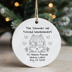 Ornamento De Cerâmica Nova Casa Personalizada Movendo Casa