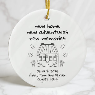 Ornamento De Cerâmica Nova Casa Personalizada Movendo Casa