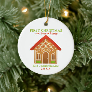 Ornamento De Cerâmica Nova Casa - Primeiro Natal