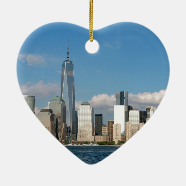 Ornamento De Cerâmica Nova Iorque nos EUA (Verso)