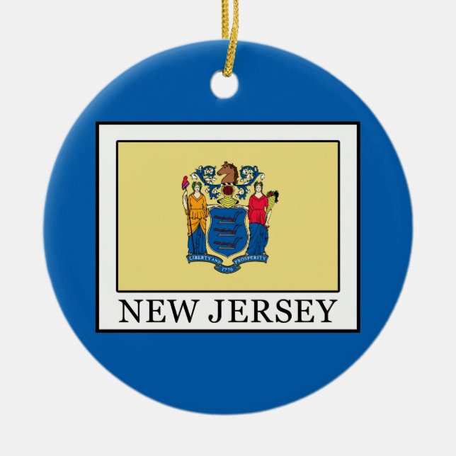Ornamento De Cerâmica Nova Jersey (Frente)