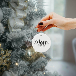 Ornamento De Cerâmica Nova Mamãe Estabeleceu Presente Dia das Mães