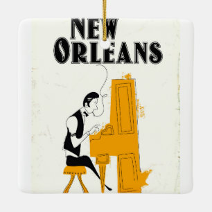 Ornamento De Cerâmica Nova Orleans Honky Tonk