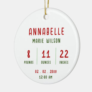 Ornamento De Cerâmica Novo Bebê Personalizado Fotografia Infantil Natal