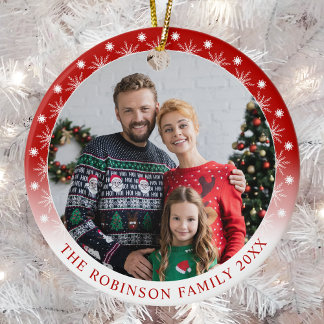 Ornamento De Cerâmica Novo Estilo Moderno Duplo Lado Dois Flocos de Neve