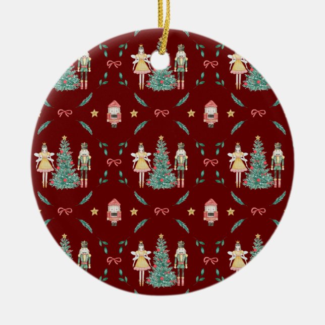 Ornamento De Cerâmica Noz-cracker Ballerina presentes de Natal (Frente)