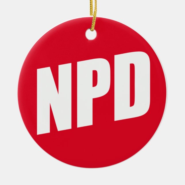 Ornamento De Cerâmica NPD:Alemanhas de Partei Nacional-Demokratische (Frente)