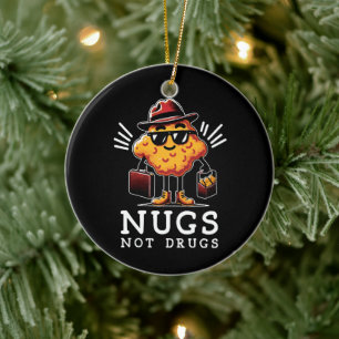Ornamento De Cerâmica Nuggets Crocantes Não Drogas